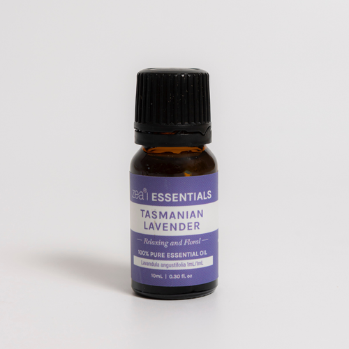 Tasmanian Lavender Essential Oil, on a plain background