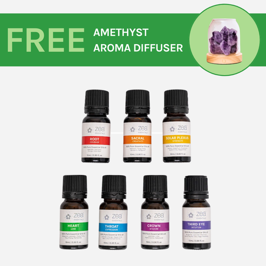 Ultimate Chakra Ritual Kit - 7 chakra blends and Crystal Light Diffuser