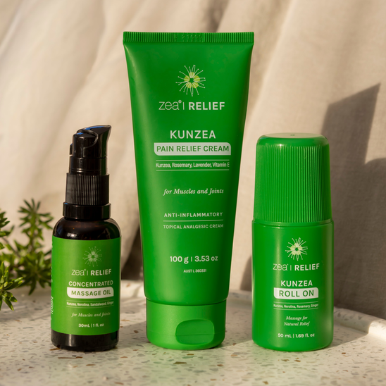 Starter Pain Relief Trio, styled product photograph 2