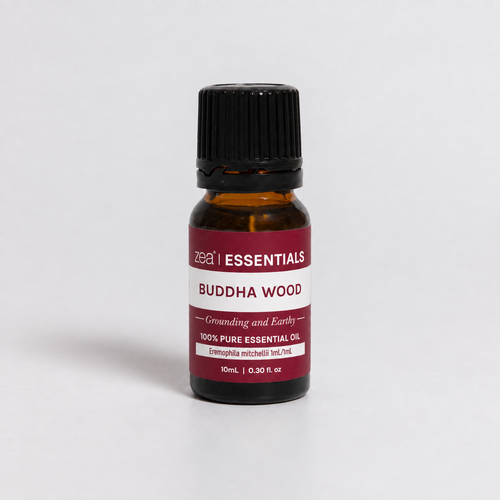 Buddha Wood Essential Oil 10mL bottle, front view